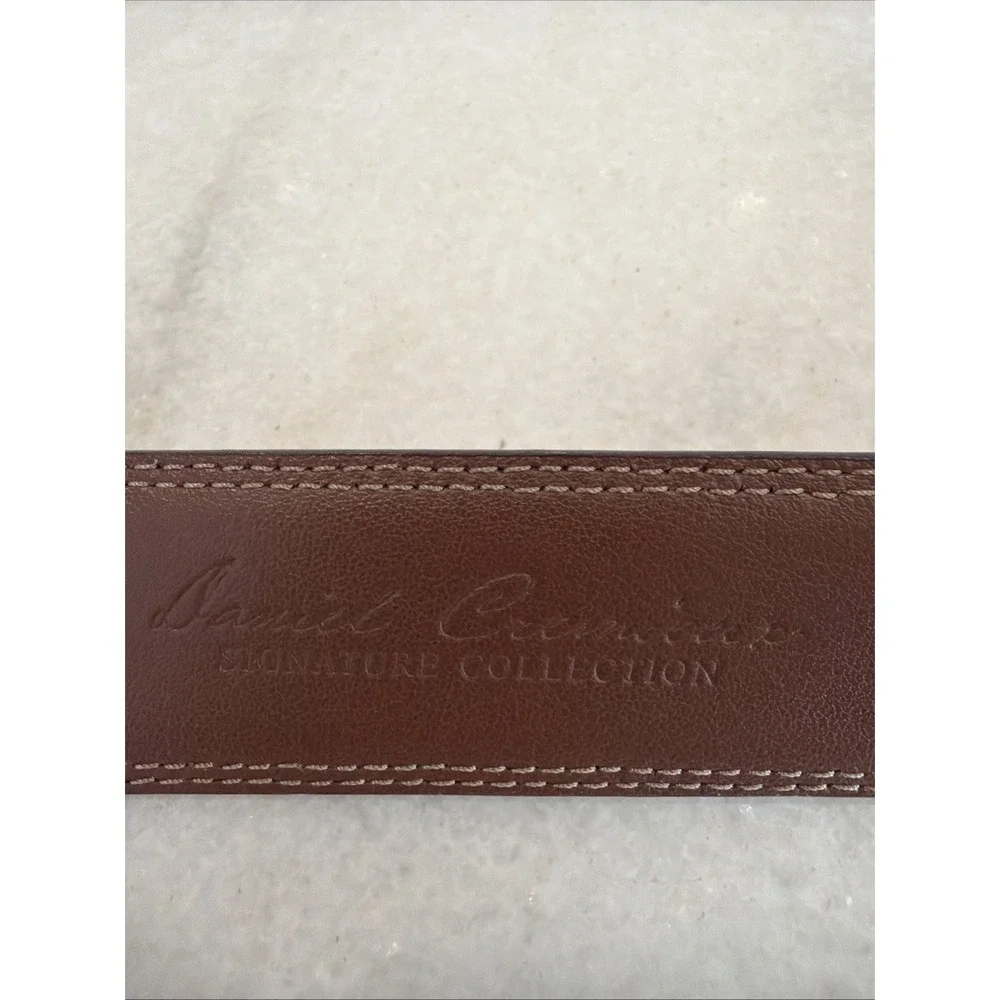 Daniel Cremieux Belt Mens 40/100 Brown Embossed Leather Signature Collection GWB